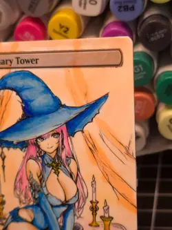 Reliquary Tower - MTG *Altered Hand Colored Original Art Anime - Witch 11-13-25 - Image 5