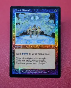 The Gathering Dark Ritual Instant Black Foil Rebecca Guay Wizards 1999 - NM- - Image 1
