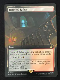 1x MTG Haunted Ridge (Extended Art) - Universes Beyond: Doctor Who (WHO) #502 - Image 1
