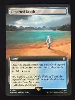 1x MTG Deserted Beach (Extended Art) - Universes Beyond: Doctor Who (WHO) #488 - Image 1