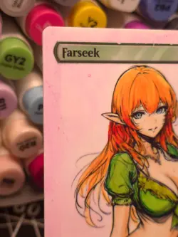 FARSEEK - MTG *Altered Hand Colored Original Art Anime - Green 11-13-25 - Image 4