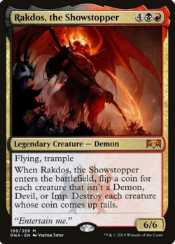 Magic The Gathering MTG RAKDOS, THE SHOWSTOPPER Ravnica Allegiance NM Near Mint - Image 1