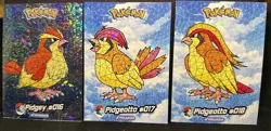 PIDGEY X PIDGEOTTO X PIDGEOT (MISPRINT) - POKEMON CRYSTAL CARD COLLECTION HOLO - Image 1