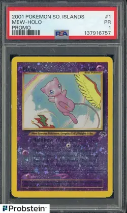 2001 Pokemon Southern Islands Promo #1 Mew Holo PSA 1 PR - Image 1