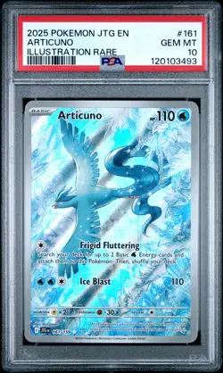 2025 POKEMON JTG EN-JOURNEY TOGETHER ILLUSTRATION RARE #161 ARTICUNO PSA 10 - Image 1