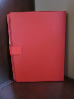 POKEMON VINTAGE CATCH EM ALL BINDER RED 30 4-POCKET PAGES 120 CARDS USED EX - Image 2