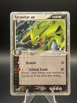 Pokemon TCG Tyranitar EX Holo Ultra Rare 17/17 Pop Series 1 - Image 1