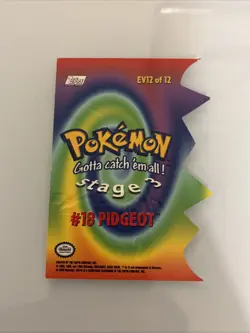 2000 Topps Pokemon Die Cut #EV12 of 12 #18 Pidgeot Series 2 Chase Card - Image 2