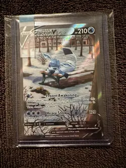 Glaceon V Full Art Ultra Rare Holo 175/203 SWSH07 Evolving Skies Pokemon Card - Image 1