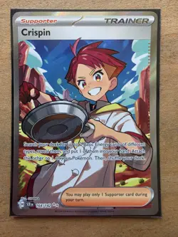 Pokemon Crispin 164/142 SV07 Stellar Crown Full Art Secret Rare Holo Trainer - Image 1