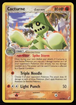 Cacturne 15/100 Rare Crystal Guardians Pokemon Lightly Played - Image 1