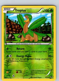 Tropius 5/101 2013 Plasma Blast Reverse Holo Uncommon - Image 1