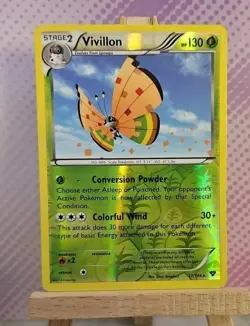 Pokemon TCG: Vivillon (Reverse Holo) 17/146 - XY Base Set - HP Condition - Image 1