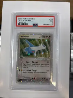 2003 Pokemon EX Latios EX Holo Dragon PSA 1 Ships Fast - Image 1