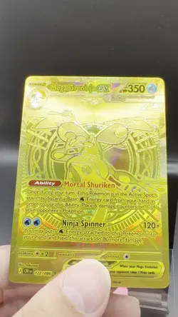 Pokemon Mega Greninja ex Chaos Rising Full Art Gold Holo 122/086 - Image 2
