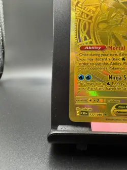 Pokemon Mega Greninja ex Chaos Rising Full Art Gold Holo 122/086 - Image 3