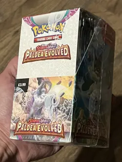 Pokemon Paldea Evolved Half Booster Box NEW Sealed 18 Packs / small seal tear - Image 1