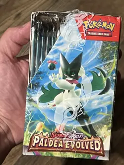 Pokemon Paldea Evolved Half Booster Box NEW Sealed 18 Packs / small seal tear - Image 2