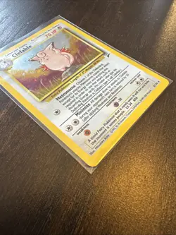 Pokemon TCG Clefable 005/130 Base Set 2 Holo *SWIRL* NM - Image 5