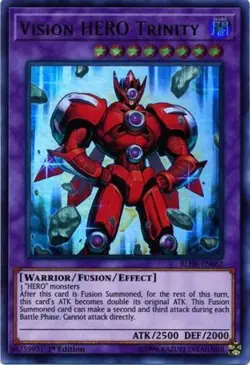 Yugioh! LP Vision HERO Trinity - BLHR-EN062 - Ultra Rare - 1st Edition Lightly P - Image 1