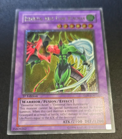 Elemental Hero Flame Wingman TLM-EN035 Ultimate Rare 1st Edition SILVER STAMP - Image 2