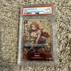 Nami One Piece 2024 Foil 2023 CS Celebration Pack Promo English ST01-007 PSA 10 - Image 1