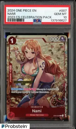 2024 One Piece 2023 CS Celebration Pack #007 Nami PSA 10 GEM MINT - Image 1