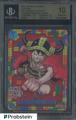 2025 One Piece Promos Japanese P-110 Monkey D. Luffy P One Piece Day '25 BGS 10 - Image 1