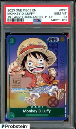 2023 One Piece EN Campaign Exclusive #037 Monkey D Luffy PSA 10 GEM MINT - Image 1