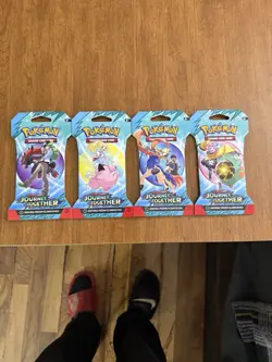 4 Pokemon TCG Journey Together Sleeved Booster Packs FULL ART SET! - Image 1