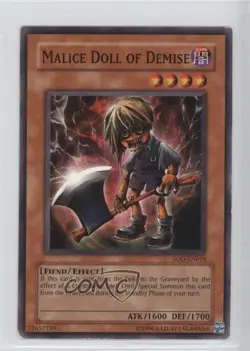 Malice Doll of Demise Unlimited YuGiOh Soul the Duelist #SOD-EN018 2004 READ - Image 1
