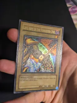 Yugioh Left Arm of the Forbidden One LOB-123 Unlimited Ultra Rare WAVY! - Image 3