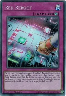 FLOD-EN068 RED REBOOT SUPER RARE 1ST EDITION NEAR MINT YuGiOh TCG - Image 1