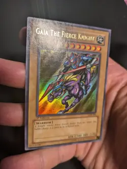 Yugioh Gaia the Fierce Knight LOB-006 1st Edition Ultra Rare Glossy! - Image 5