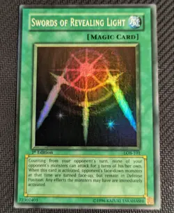 Yugioh Swords of Revealing Light LOB-101 1st Edition Super Rare NM MAX FADE! - Image 1