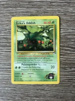 Erika’s Oddish 47/132 Gym Heroes - LP Condition - Vintage Pokemon TCG Card - Image 1
