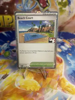Beach Court Holo Pokemon Prize Pack Series 3 Promo Pokemon Card NM/LP Play Stamp - Image 1