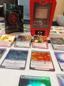 Chaotic TCG Card lot with holos and collector tin 2008 possible rares - Image 3