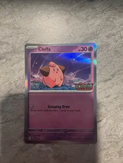 Cleffa 037 SVP EN Obsidian Flames Pokemon Trading Card Pre Release Promo Holo - Image 1