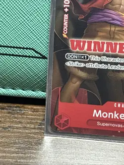 Monkey.D.Luffy P-007 Winner Tournament Promo Card One Piece Monkey D Luffy - Image 4