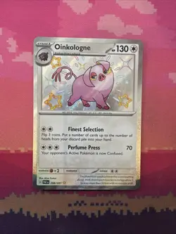 Pokemon Card Oinkologne 208/091 Shiny Paldean Fates Near Mint - Image 1