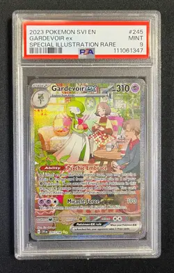 PSA 9 MINT Gardevoir ex 245/198 Scarlet & Violet Base Pokemon Graded Card - Image 1