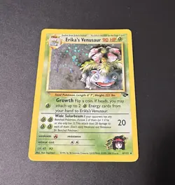 Pokemon TCG Erika's Venusaur Gym Challenge Holo Card 4/132 Unlimited Rare MP/LP - Image 1