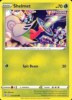 Shelmet 013/264 - Fusion Strike - Common - Pokemon Card TCG - NM - Image 1