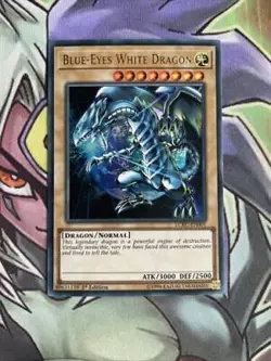 LCKC-EN001 Blue-Eyes White Dragon (World Art) 1st Edition NM Yugioh Card - Image 1