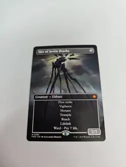 MTG English Sire of Seven Deaths (Borderless) NM Normal Foundations - Image 1