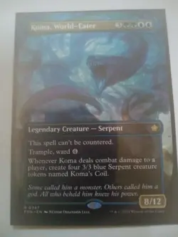 Koma, World-Eater Borderless NM Foundations Rare Magic The Gathering Card - Image 1