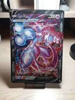 Pokemon Mewtwo V-Union Black Star Promo Jumbo Card. SWSH 161. Awesome Card. - Image 1