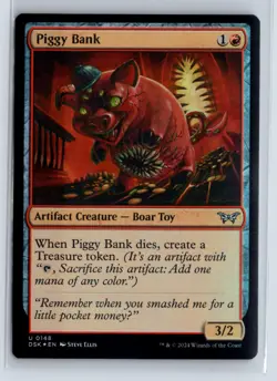 FOIL Piggy Bank Duskmourn Uncommon - MTG Magic the Gathering Card - Image 1