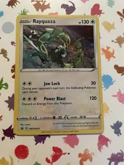 Pokemon TCG Rayquaza SWSH029 Cosmos Holo Black Star Promo NM Condition - Image 1